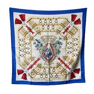 Hermes Aux Champs 100% Silk Scarf By Cathy Latham 90cm Square